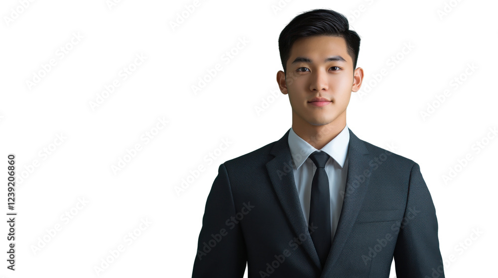Confident businessman posing on transparent background Confident businessman posing on transparent background