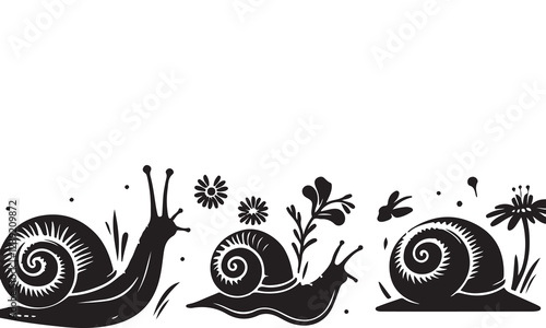 snail vector silhouette