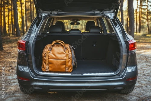 Spacious Open Trunk of a Car, Ideal for Stowing Gear and Enjoying a Comfortable Journey photo