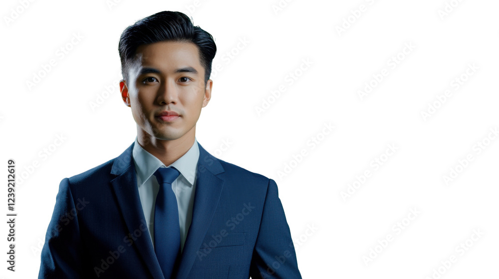 Confident businessman posing on transparent background Confident businessman posing on transparent background