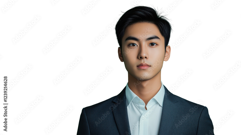 Confident businessman posing on transparent background Confident businessman posing on transparent background