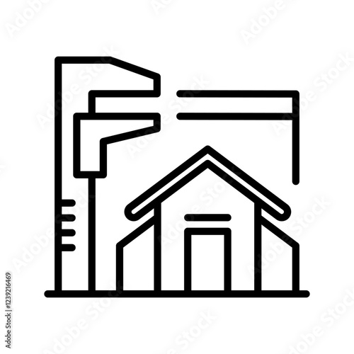 Smart home measurement architectural icon vector design illustration