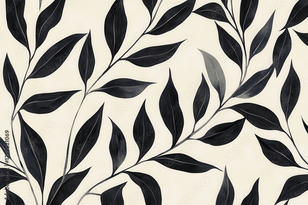 Stylish willow-pattern foliage backdrop ideal for contemporary home decor and textile applications Stylish willow-pattern foliage backdrop ideal for contemporary home decor and textile applications