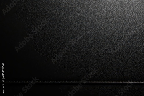 Wallpaper Mural Black stitched leather texture, horizontal lines , close-up, handmade Torontodigital.ca