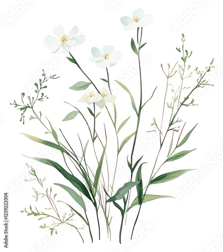 PNG Aesthetic spring Snowflake flower art illustration watercolor.