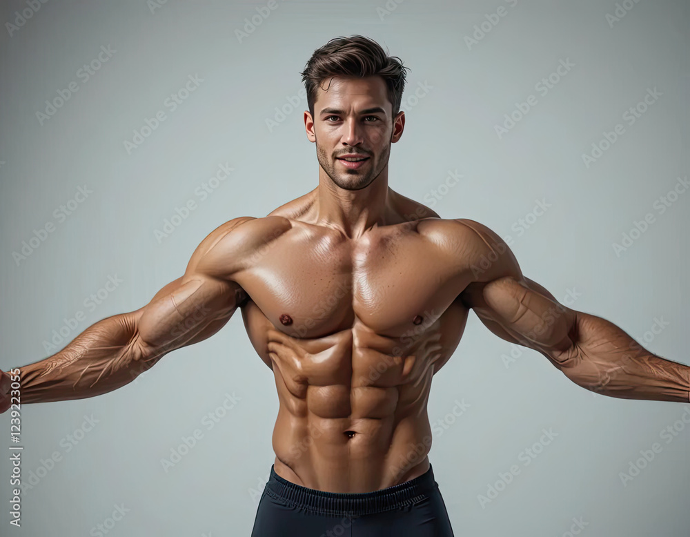 man or Male body builder flexing and posing man or Male body builder flexing and posing
