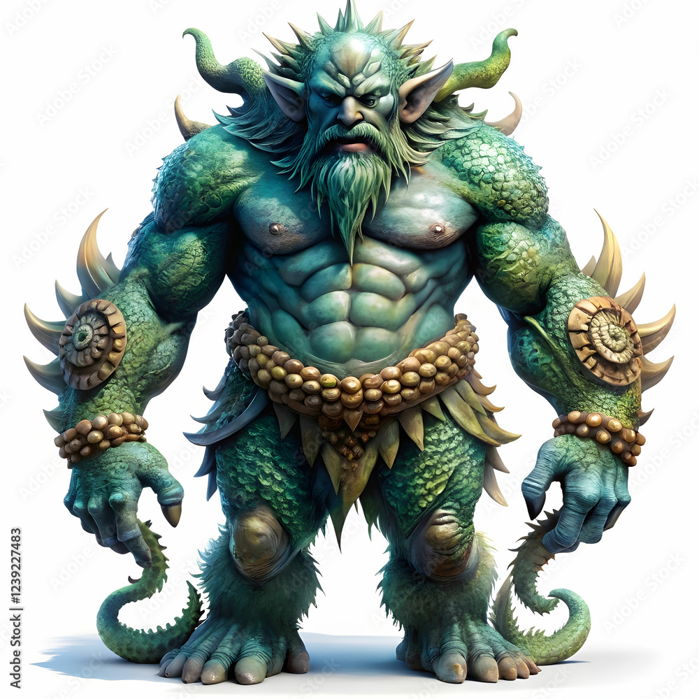 Fototapeta premium sea giant on white background