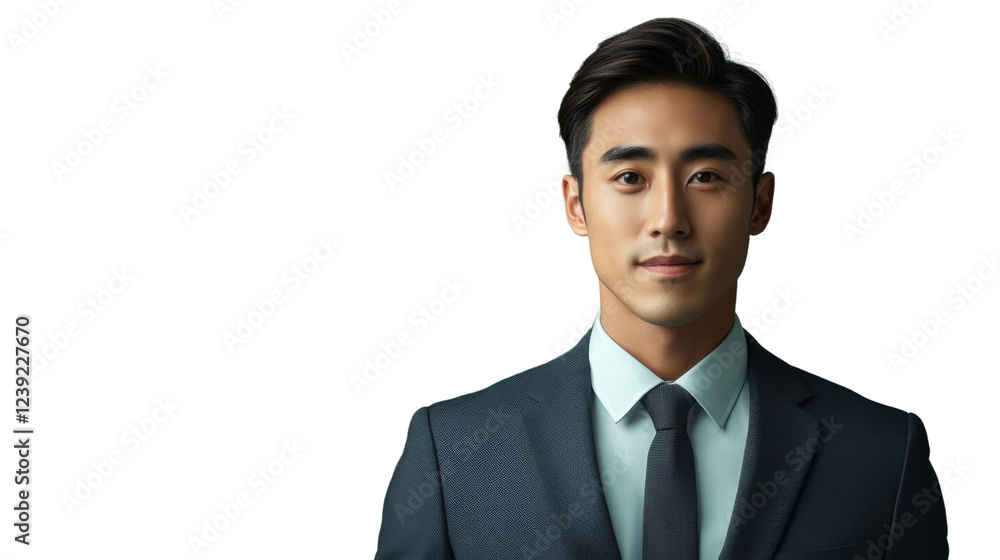 Confident businessman posing on transparent background Confident businessman posing on transparent background