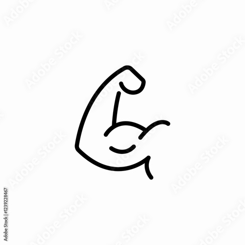 arm muscles icon sign vector