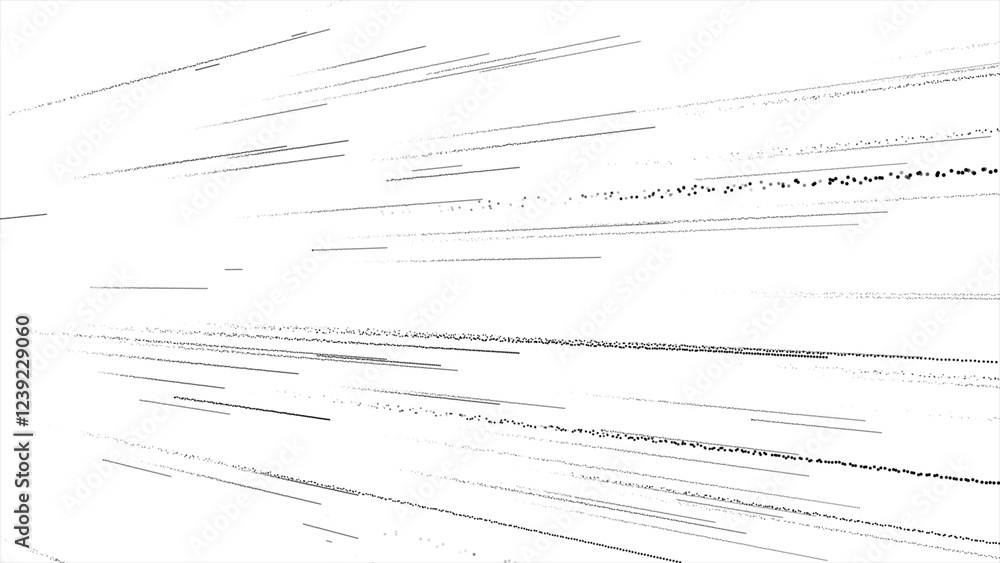 Fototapeta premium Dynamic black and white lines, technological white background, tech concept 