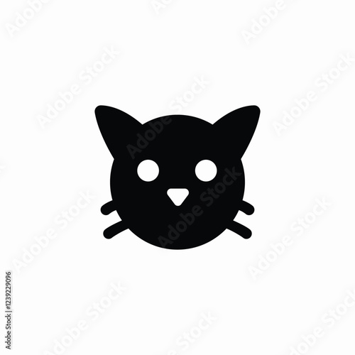 cat face icon sign vector