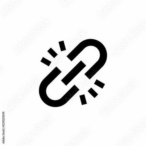 chain stress icon sign vector photo