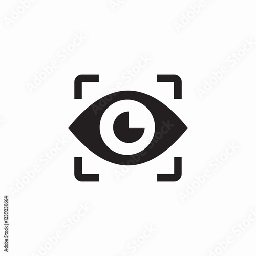 eye scan icon sign vector