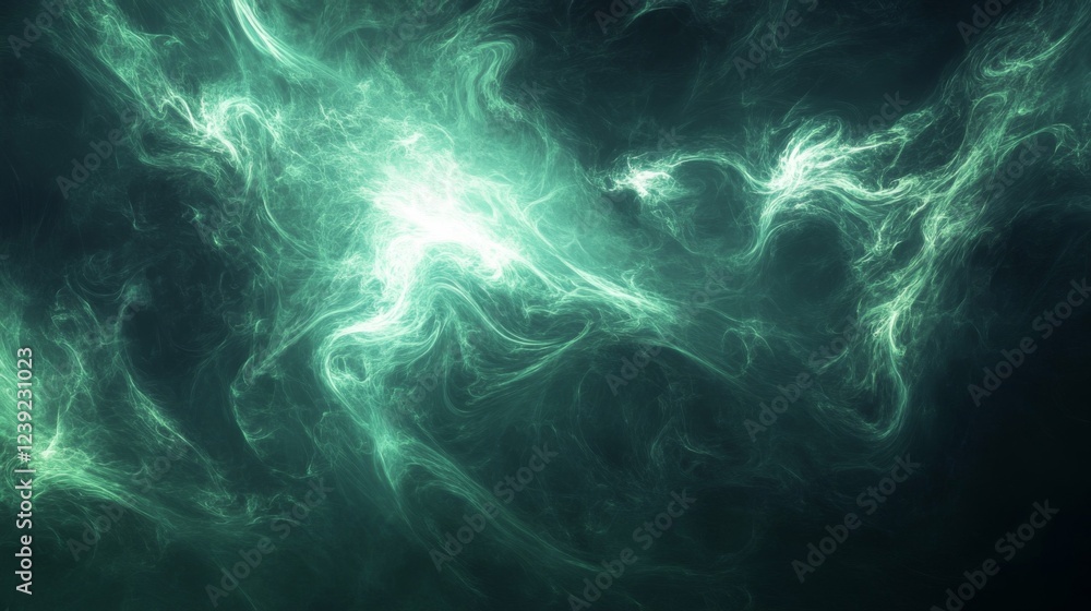 Abstract Green Energy Flow Background Abstract Green Energy Flow Background