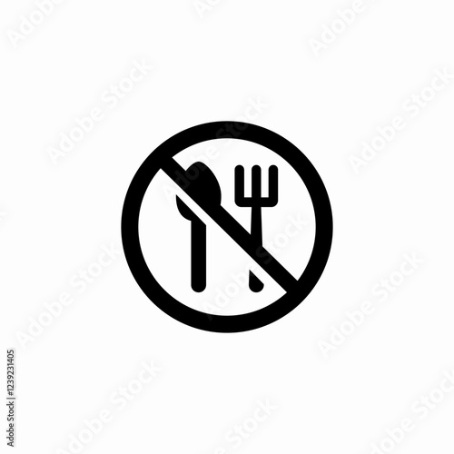 food forbiddenj icon sign vector