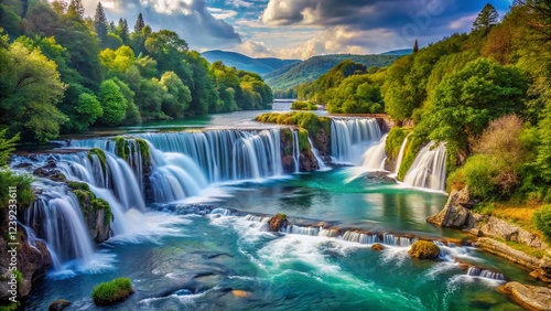 Stunning Una River Waterfalls, Bihac, Bosnia and Herzegovina - Scenic Landscape Photography