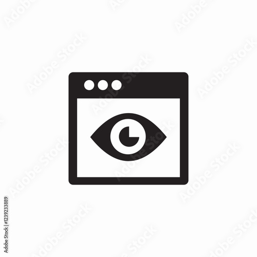 page tab view icon sign vector