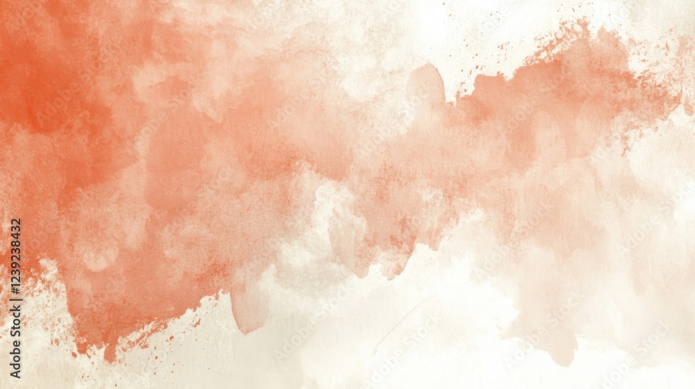 Fototapeta premium Abstract Orange Watercolor Wash Texture