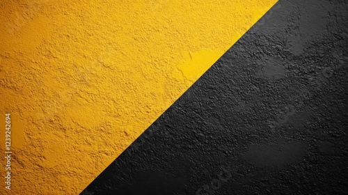 Abstract Yellow and Black Diagonal Texture Background