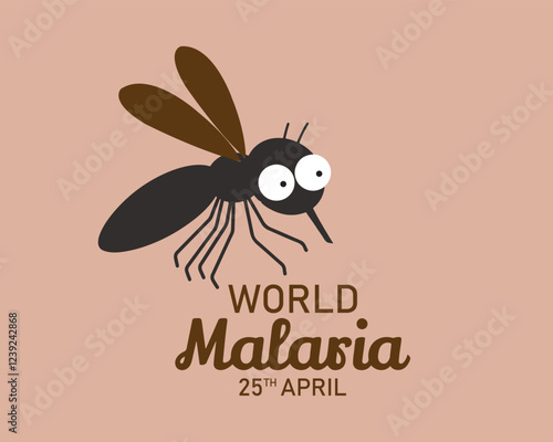 vector graphic of world malaria day good for world malaria day celebration. flat design. flyer design. flat illustration.