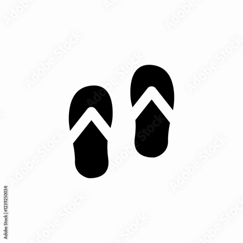 summer slippers icon sign vector