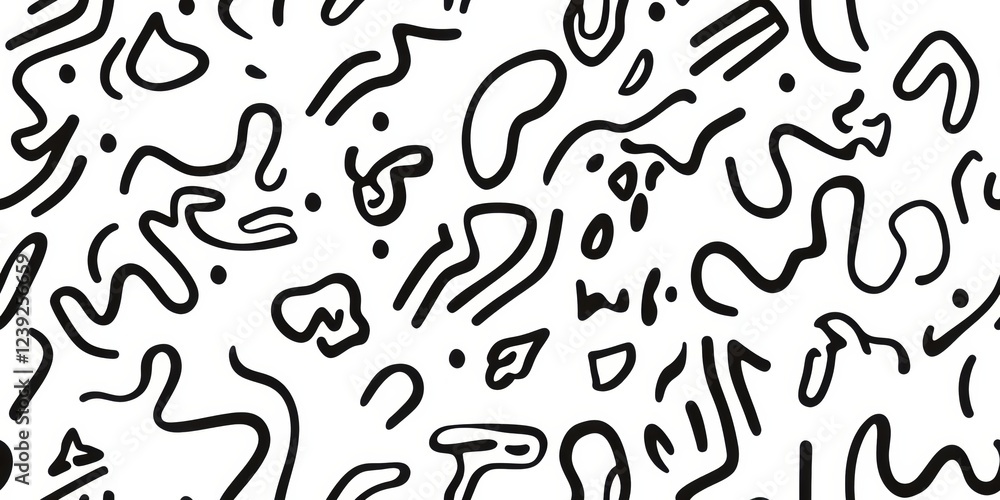 Abstract Black And White Line Patterns, Unique Smooth Curves, Modern Artistic Texture, Creative Abstract Black And White Line Patterns, Unique Smooth Curves, Modern Artistic Texture, Creative