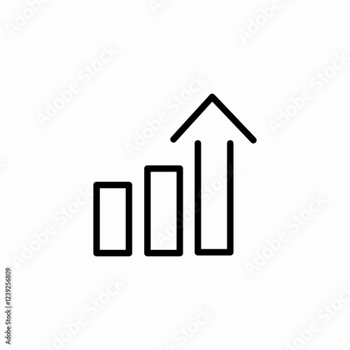 bar rise icon sign vector