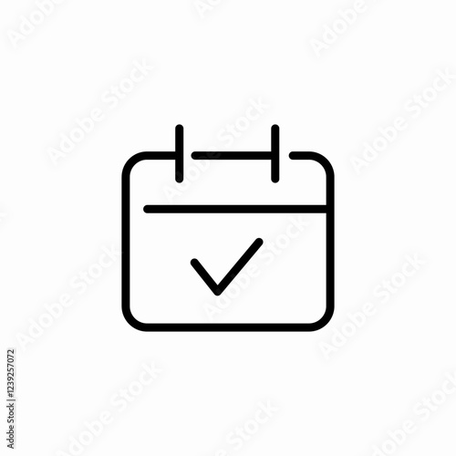 calendar added icon sign vector