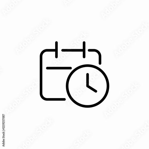 calendar waiting icon sign vector