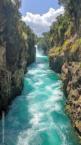 taupō huka falls new zealand landscape photo