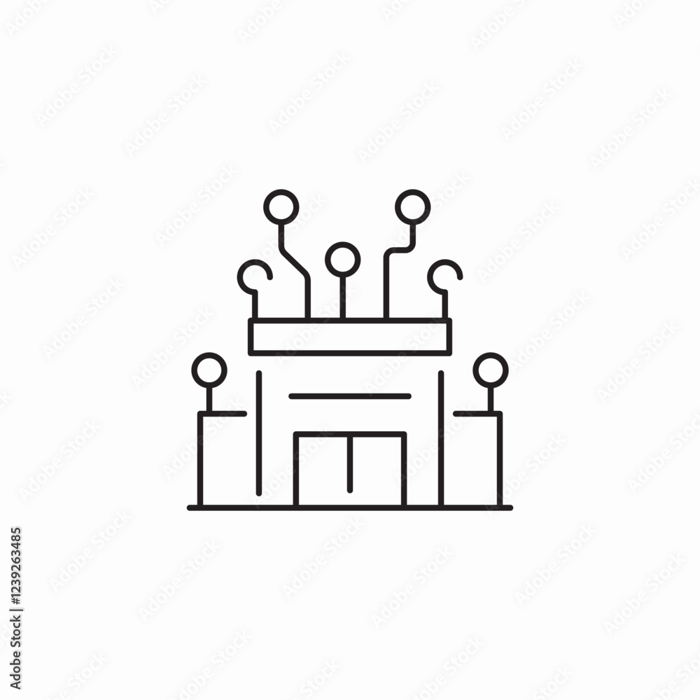 building technology icon sign vector building technology icon sign vector