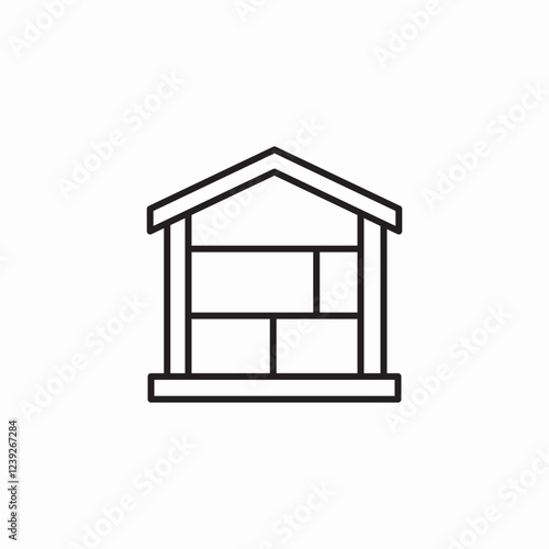 Wallpaper Mural house scheme icon sign vector Torontodigital.ca