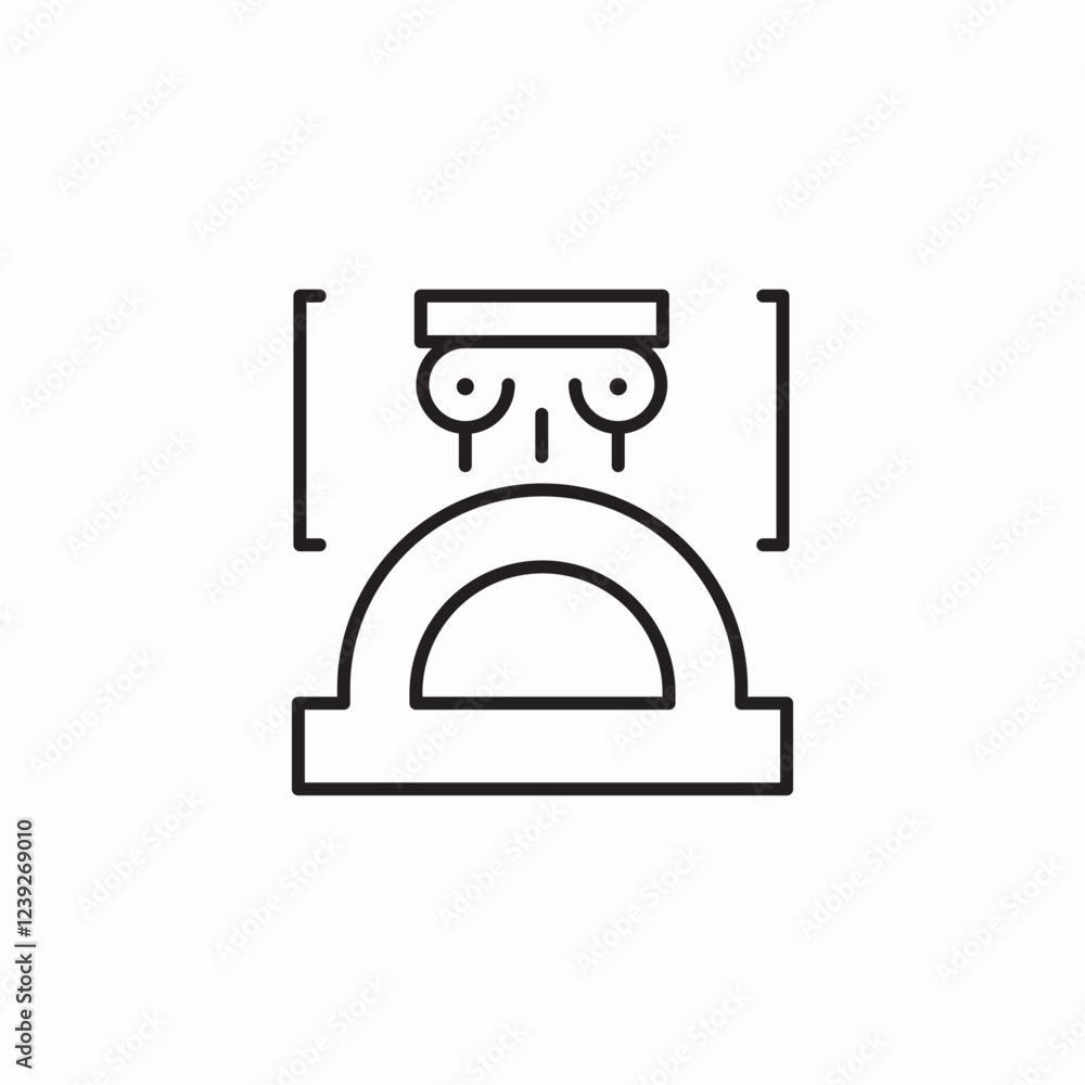 pillar construction icon sign vector pillar construction icon sign vector
