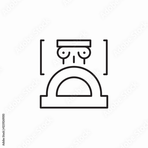 pillar construction icon sign vector