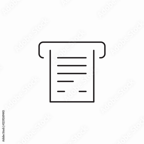receipt printing icon sign vector