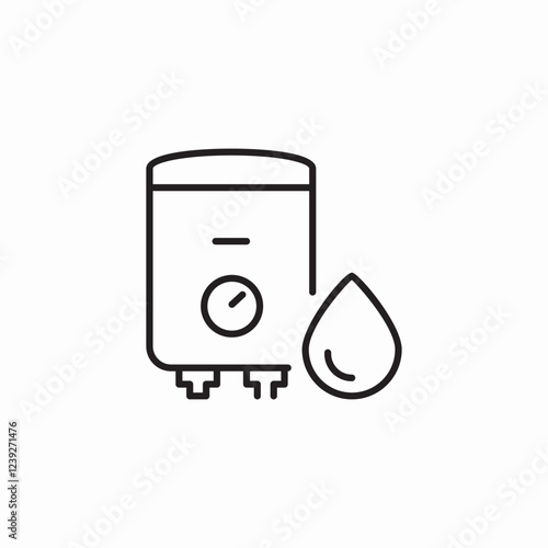 water heater boiler icon sign vector