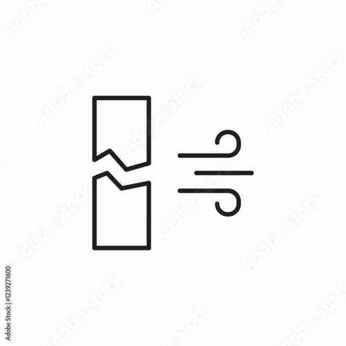 wind bypassing icon sign vector