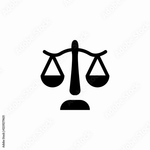 justice scale icon sign vector