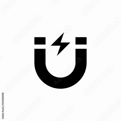 magnet power icon sign vector