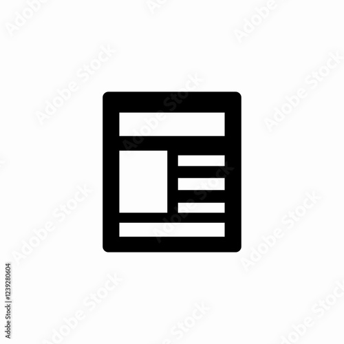 news page icon sign vector