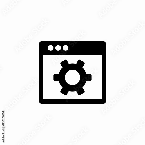 page settings icon sign vector