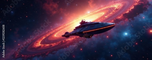 Wallpaper Mural Starship navigating impossibly dense star cluster , mystery, energy, space Torontodigital.ca