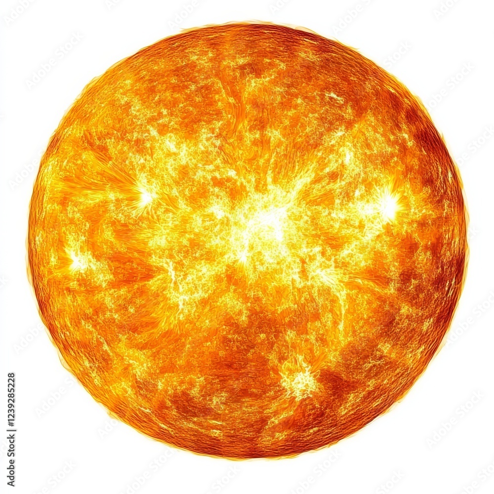 Fiery Sun Circular Composition, Orange and Yellow Hues, Celestial Concept, Space Art Keywords Sun, Astronomy Fiery Sun Circular Composition, Orange and Yellow Hues, Celestial Concept, Space Art Keywords Sun, Astronomy