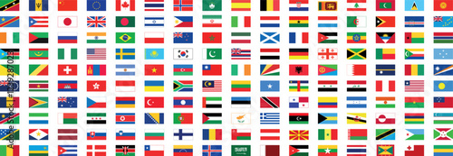 All countries flag set. World flags. National flags set. Flags of countries