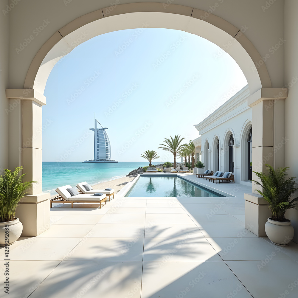 Fototapeta premium luxury swimming pool dubai