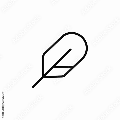 bird feather icon sign vector