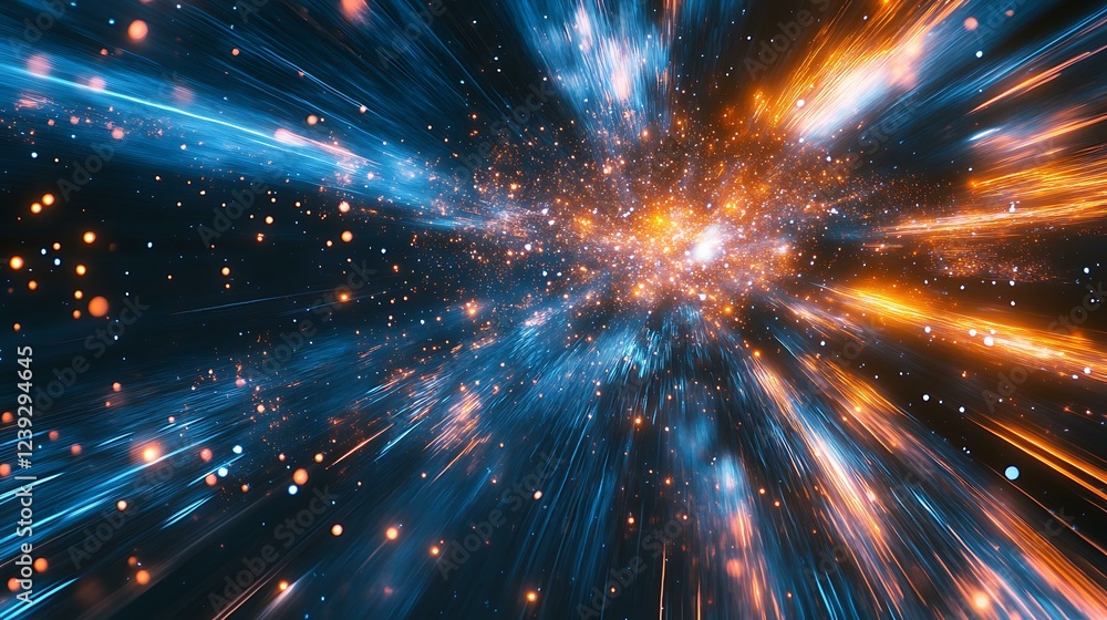 Naklejka premium Night sky filled with luminous firework trails, symbolizing a national celebration for 2025’s arrival