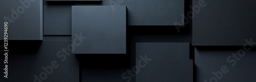 Abstract Dark Grey Cubes 3d Render Background Image