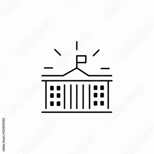 government parliament icon sign vector