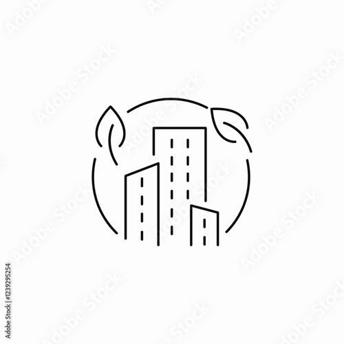green building solutions icon sign vector